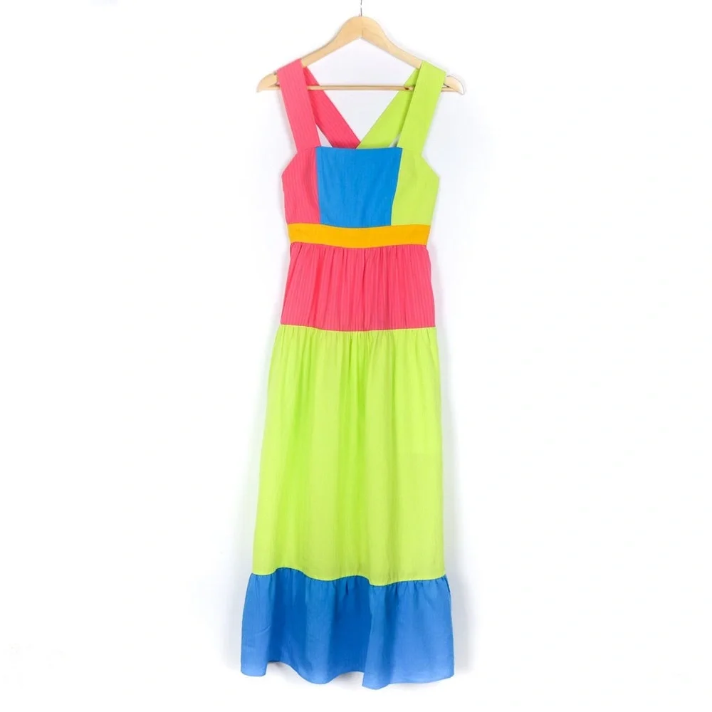 Rachel Antonoff Hannah Pinafore Dress in Highlighter - Picture 3 of 5